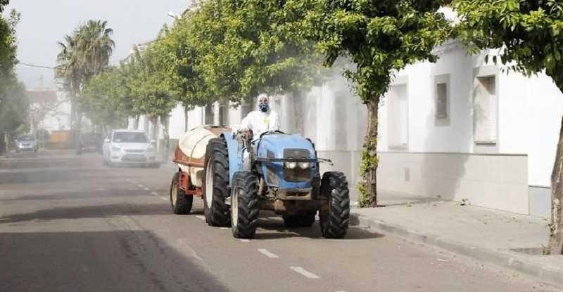 трактора для дезинфекции улиц